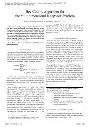 Bee Colony Algorithm for the Multidimensional Knapsack Problem