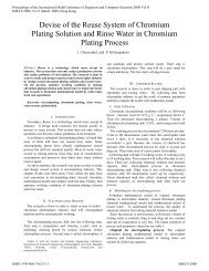 Devise of the Reuse System of Chromium Plating Solution and ...