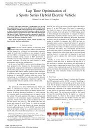 Lap Time Optimization of a Sports Series Hybrid Electric Vehicle