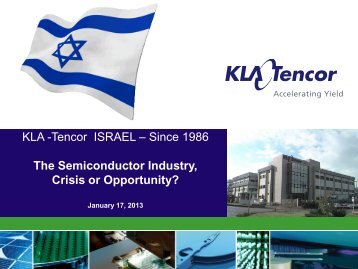 KLA -Tencor ISRAEL – Since 1986