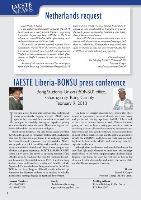 View the latest issue - IAESTE