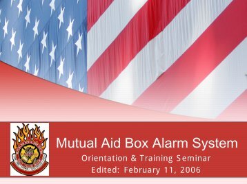 Mutual Aid Box Alarm System - IAFC