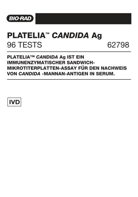 PLATELIAâ„¢ CANDIDA Ag - Bio-Rad