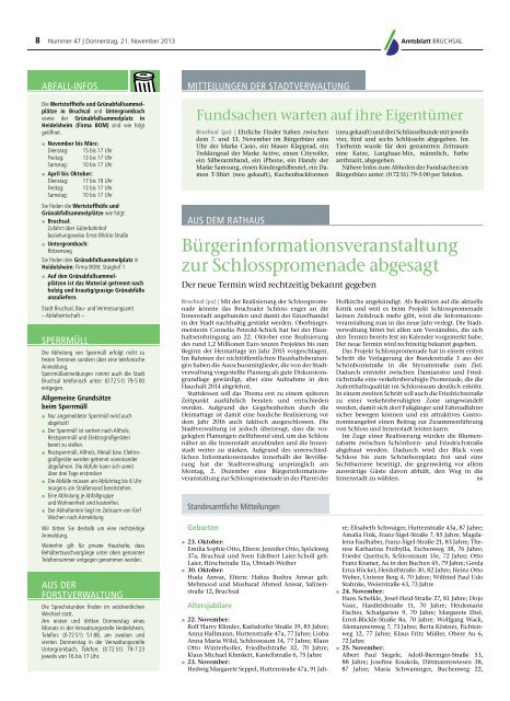 Amtsblatt KW 47/2013 - Bruchsal