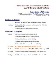 Tuesday, August 19 - International Association of Fire Chiefs