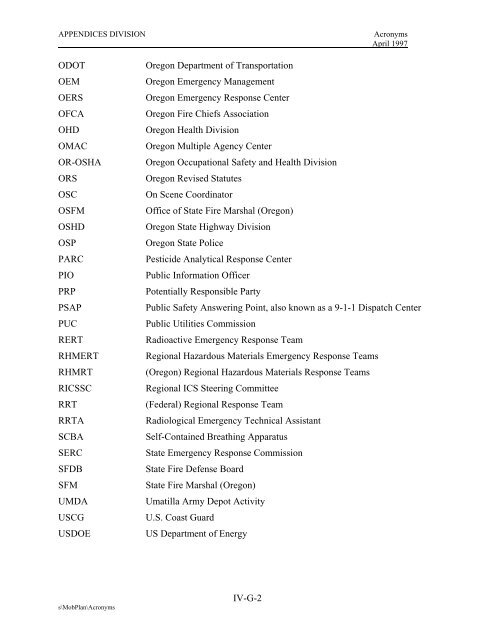 oregon fire service mobilization plan - International Association of ...