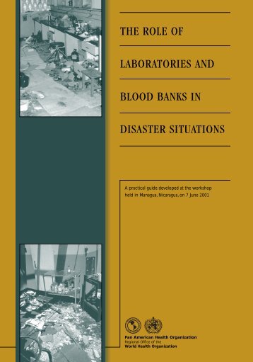 the role of laboratories and blood banks in disaster situations