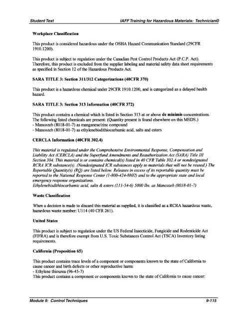 Module 9: Control Techniques - International Association of Fire ...