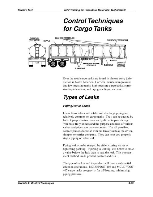 Module 9: Control Techniques - International Association of Fire ...