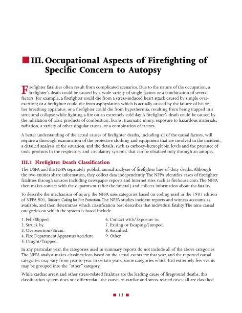Firefighter Autopsy Protocol - US Fire Administration - Federal ...