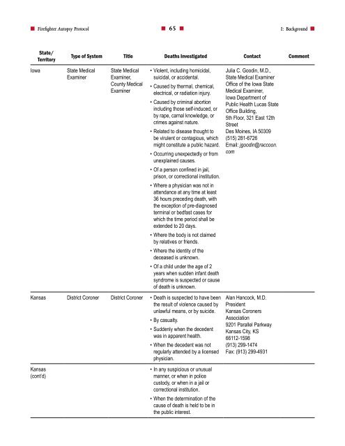 Firefighter Autopsy Protocol - US Fire Administration - Federal ...