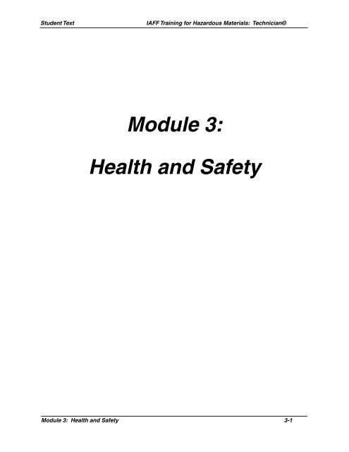 Module 3: Health and Safety - IAFF