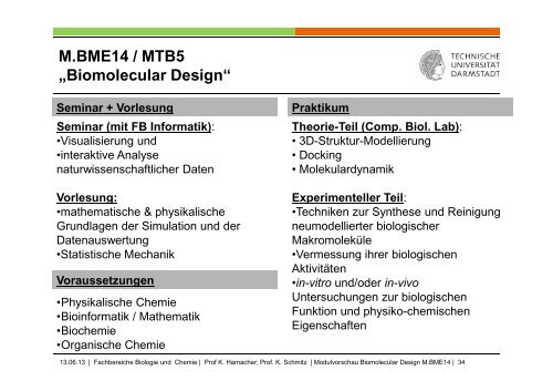 Mastermodule_Vorstellung_SS13 - Fachbereich Biologie der TU