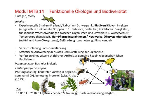 Mastermodule_Vorstellung_SS13 - Fachbereich Biologie der TU