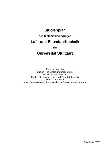 Gesamter Studienplan - IAG - UniversitÃ¤t Stuttgart