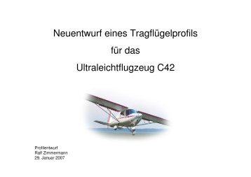 TragflÃ¼gelprofil fÃ¼r das UL-Flugzeug C 42 - IAG