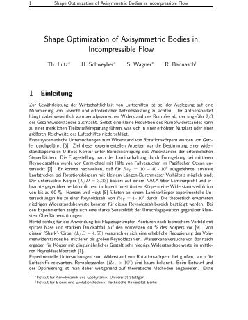 Shape Optimization of Axisymmetric Bodies in Incompressible Flow