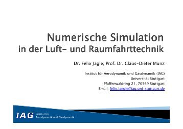 11. Vorlesungsstunde: Finite Elemente Verfahren - IAG - UniversitÃ¤t ...