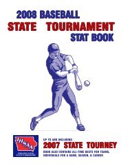 2008 Baseball Stat Book - Iowa High School Athletic Association
