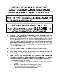 instructions for conducting wrestling hydration assessment using ...