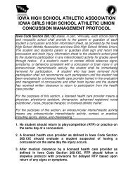 IAHSAA Concussion Management Protocol. - Iowa High School ...