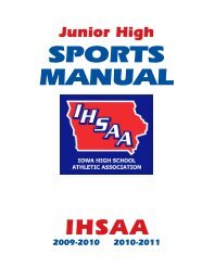 2009_Junior High Manual.pdf - Iowa High School Athletic Association