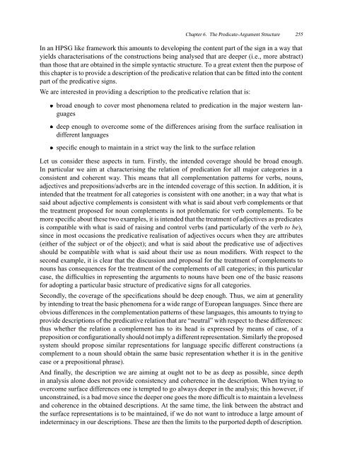 Predicate-Argument Structure