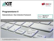 Datenstrukturen / Das Collection-Framework - Institut fÃ¼r ...