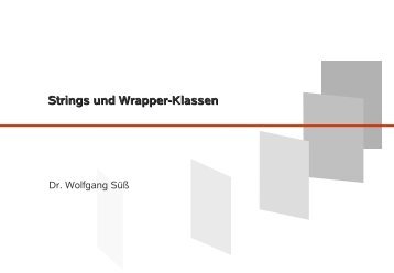 Strings und Wrapper-Klassen