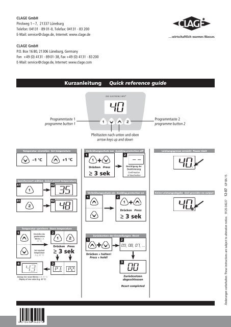 Elektronischer Durchlauferhitzer DEX