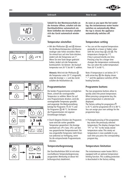 Elektronischer Durchlauferhitzer DEX