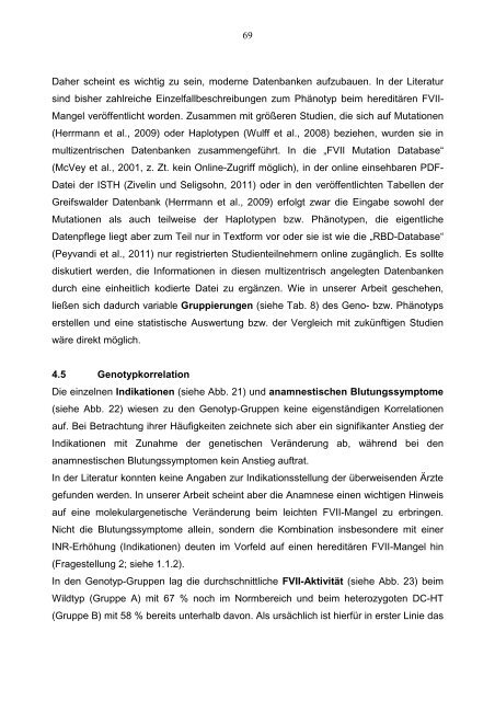 Kaser EG: Genotyp-PhÃ¤notyp-Korrelation beim leichten hereditÃ¤ren ...