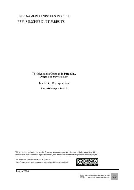The Mennonite Colonies In Paraguay Origin And Development