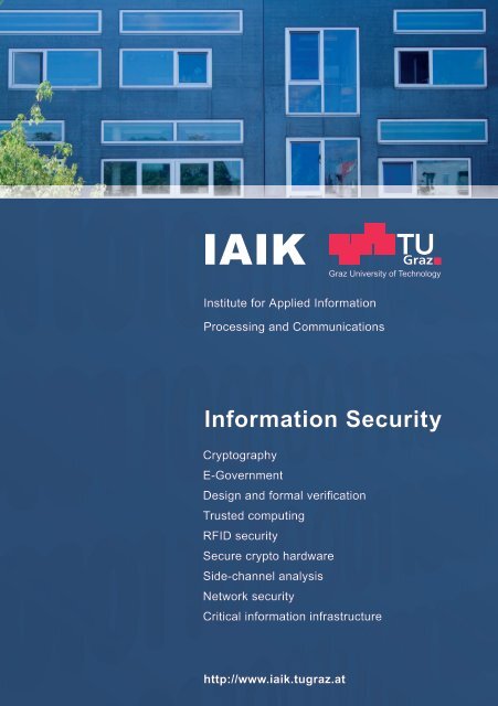 Download IAIK Info Brochure - Institute of Applied Information ...