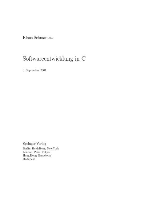 Softwareentwicklung in C - ASC