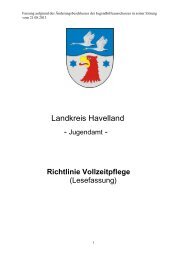 Richtlinie Vollzeitpflege vom 26.09.2013 - Landkreis Havelland