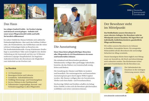 BroschÃ¼re Pflegewohnstift Leipzig-Gohlis - Deutsche Seniorenstift ...