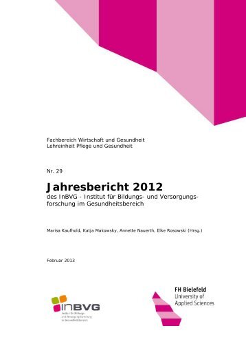 InBVG-Jahresbericht 2012 - Fachhochschule Bielefeld