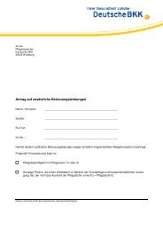 Antrag zusÃ¤tzliche Betreuungsleistungen (PDF, 158 ... - Deutsche BKK