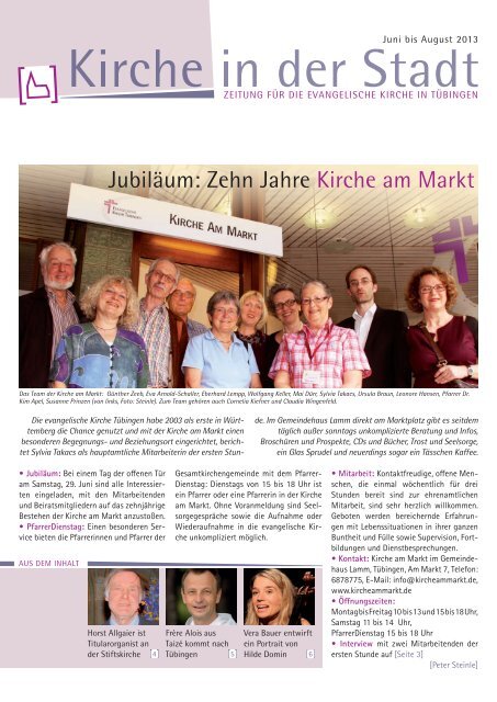 JubilÃ¤um: Zehn Jahre Kirche am Markt - Evangelischer ...