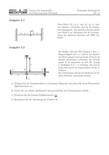 Blatt 5 - Institut fÃ¼r Angewandte und Experimentelle Mechanik