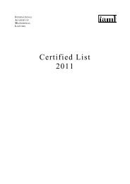 Certified List 2011 - International Academy of Matrimonial Lawyers