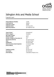 IAMS Ofsted report June 2011 - Islington Arts and Media School