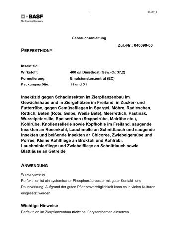 GA Perfekthion - BASF Pflanzenschutz Deutschland