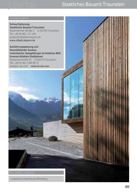 Architektur Journal - PGH Ingenieurgesellschaft mbH