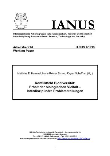 ianus 7/1999 - IANUS - Technische UniversitÃ¤t Darmstadt