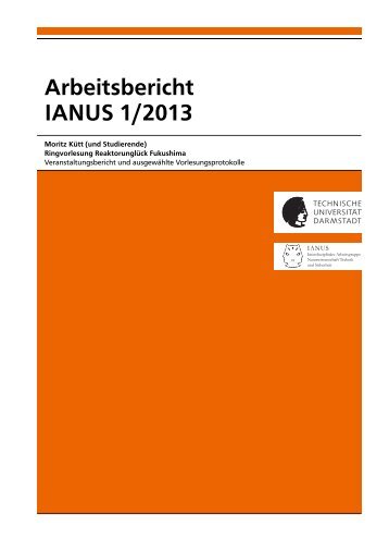 Arbeitsbericht IANUS 1/2013 - IANUS - Technische UniversitÃ¤t ...