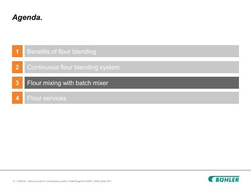 Flour Mixing Concept for Consistent Flour