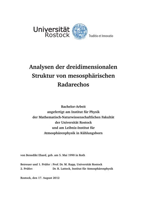 PDF-File - Leibniz-Institut fÃ¼r AtmosphÃ¤renphysik an der UniversitÃ¤t ...