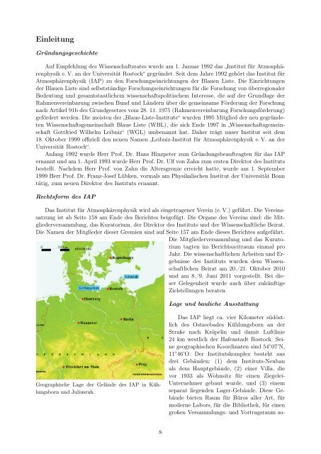 Institutsbericht 2010/2011 - Leibniz-Institut fÃ¼r AtmosphÃ¤renphysik ...